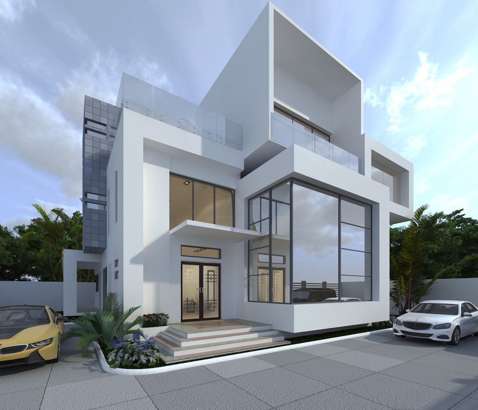 Residential Building at Elegushi Ikate. Designed and Rendered for ABI Project Concepts