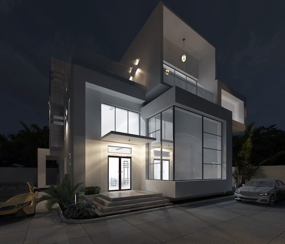 Residential Building at Elegushi Ikate. Designed and Rendered for ABI Project Concepts