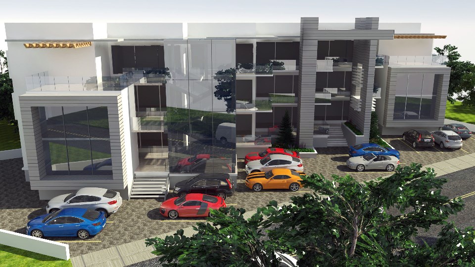 Shopping Mall at Ikate, Lekki. Rendered for ABI Project Concepts