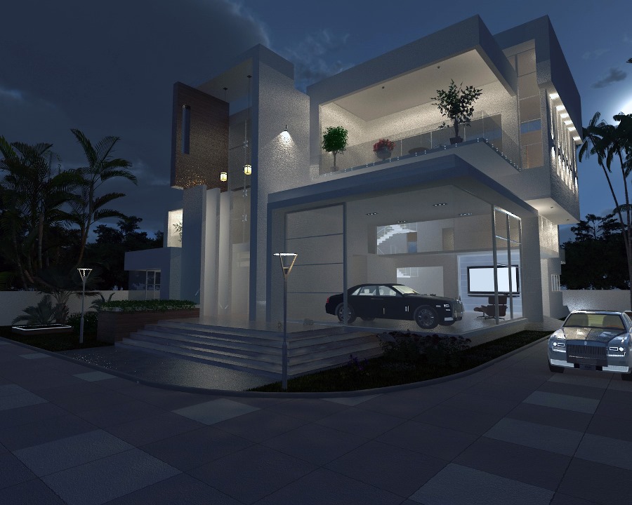 Residential Building at Enugu State. Designed and Rendered for ABI Project Concepts